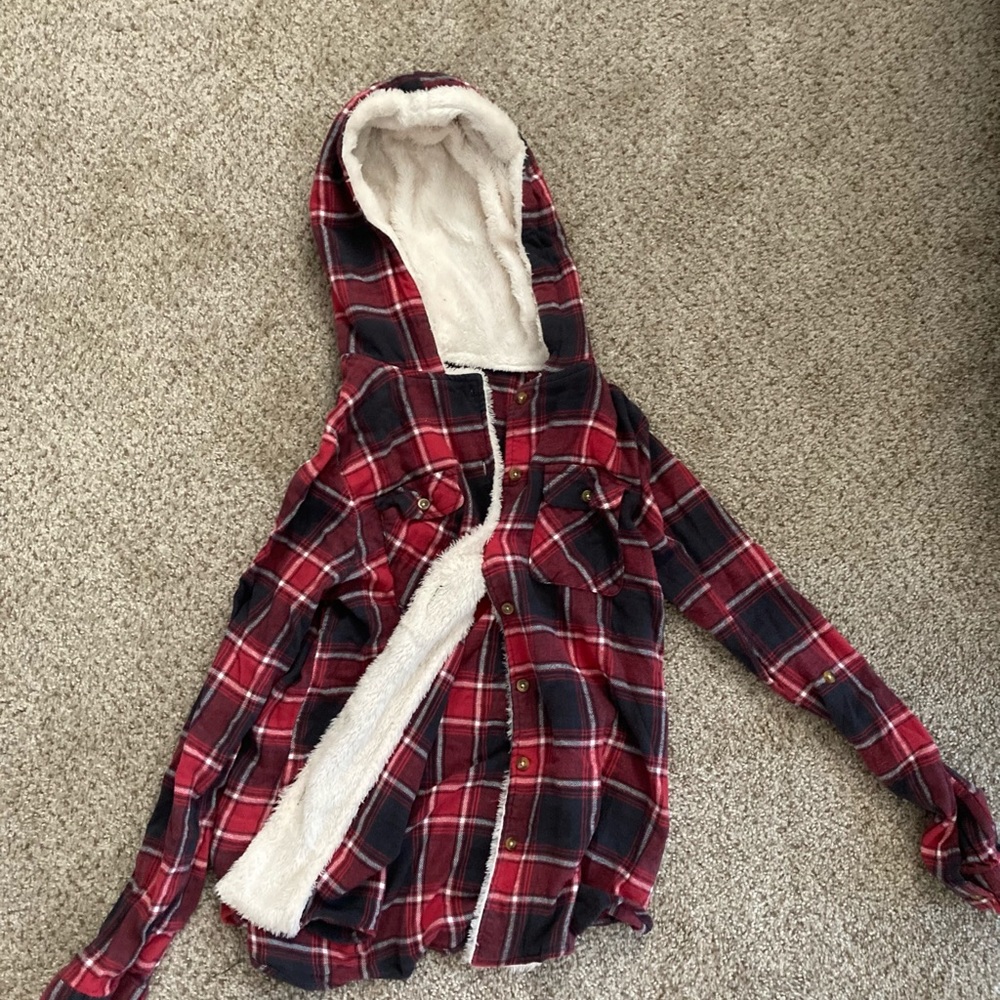 Hoodie and lined flannel